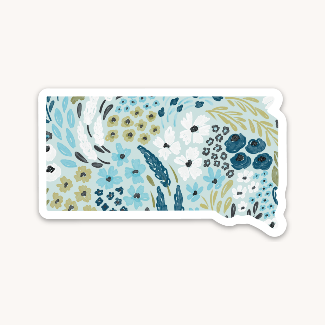 Waterproof Vinyl State Sticker, 3x1.75"