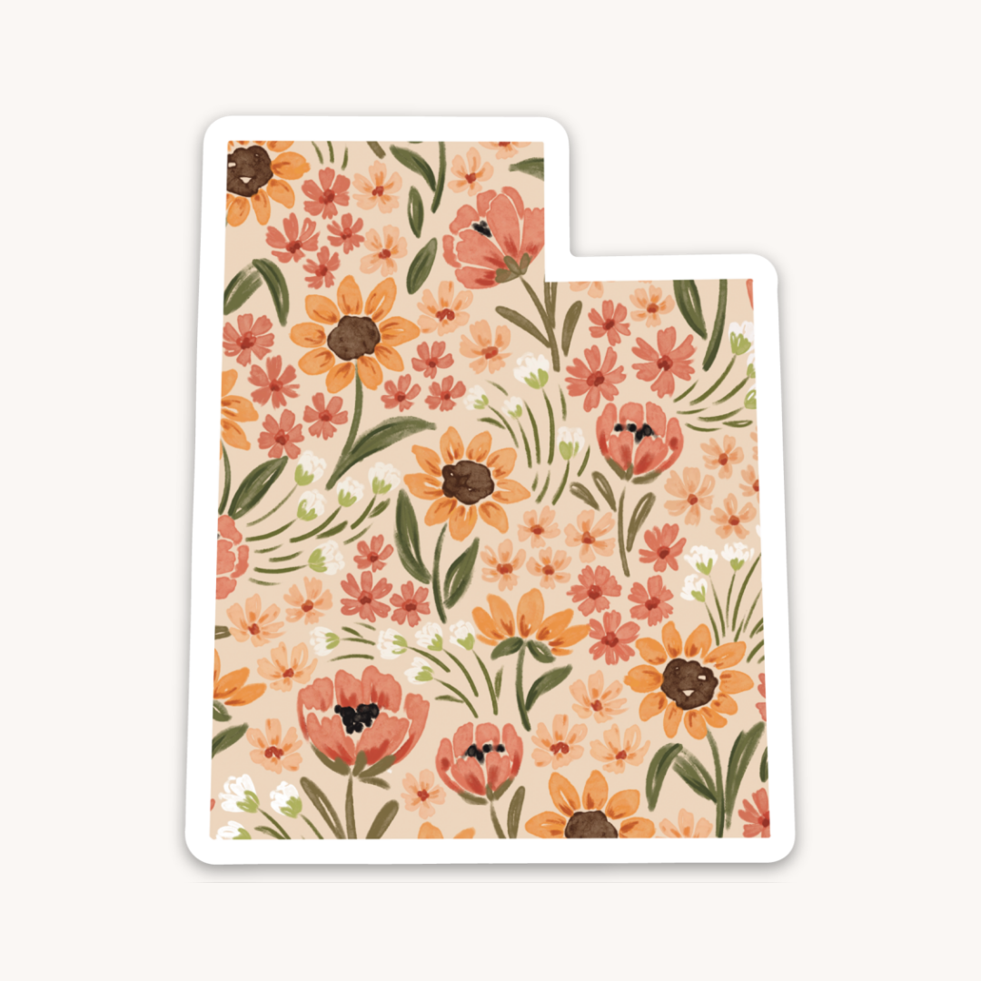 Waterproof Vinyl State Sticker, 3x2.5"