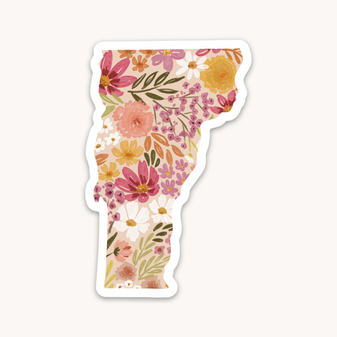Waterproof Vinyl State Sticker, 3.25x2"