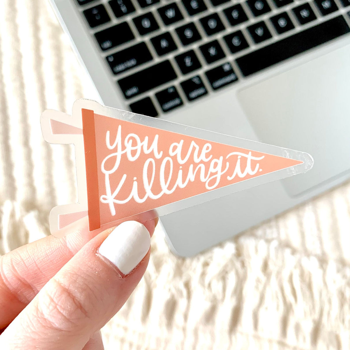 Clear Waterproof Vinyl Sticker, 1.5x3"