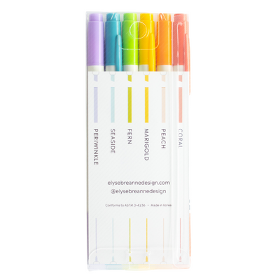 Set of 6 Double Tip Highlighter Markers