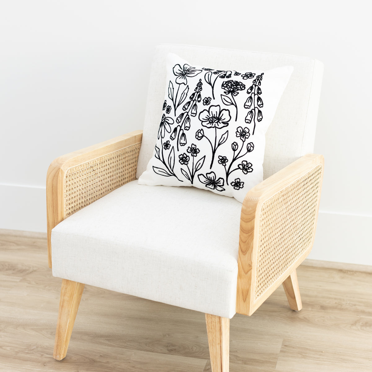 Embroidered Throw Pillow