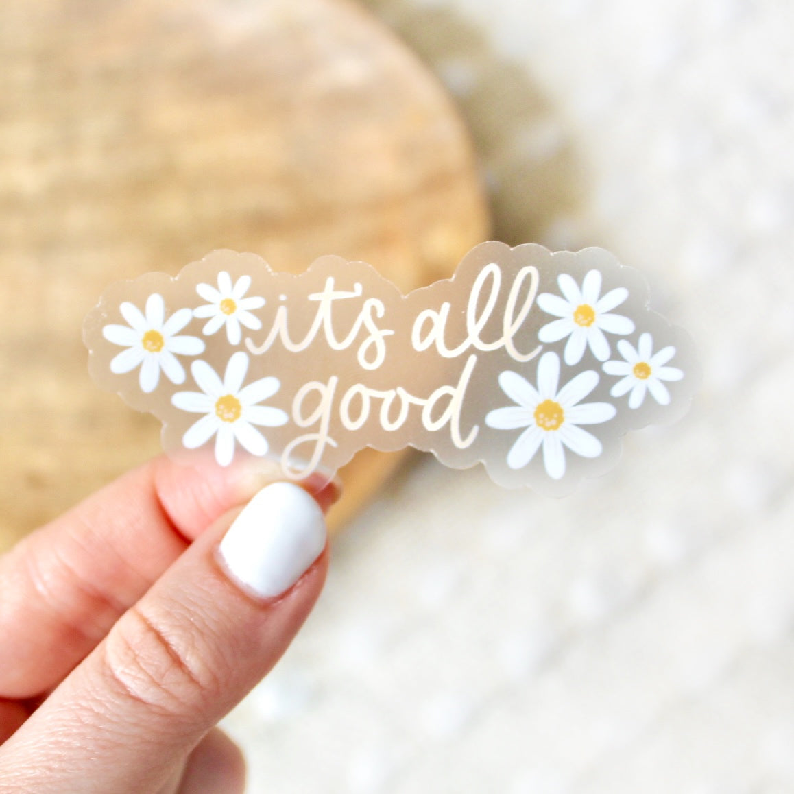 Clear Waterproof Vinyl Sticker, 3x1.25"