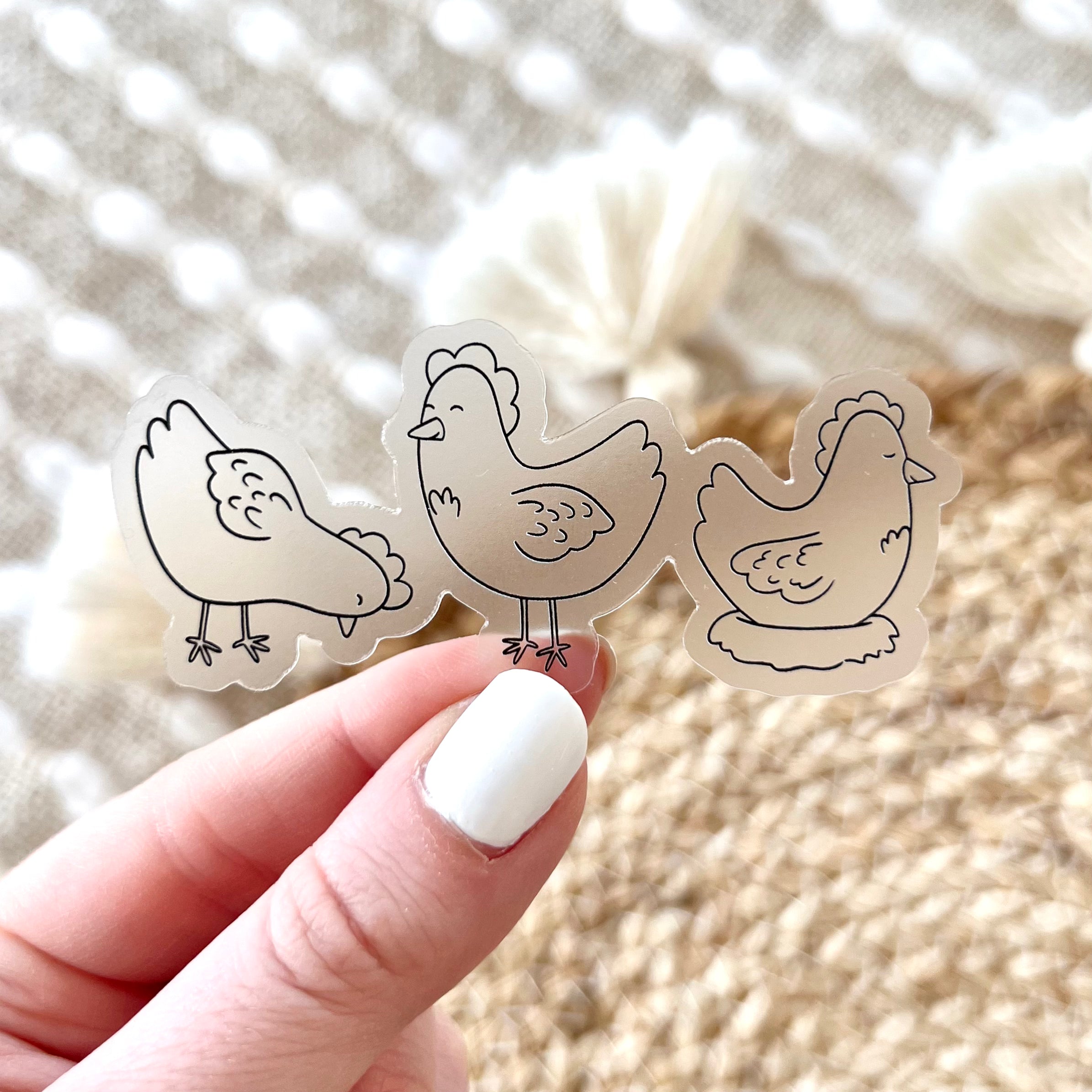 Clear Waterproof Vinyl Sticker, 3x1.34"