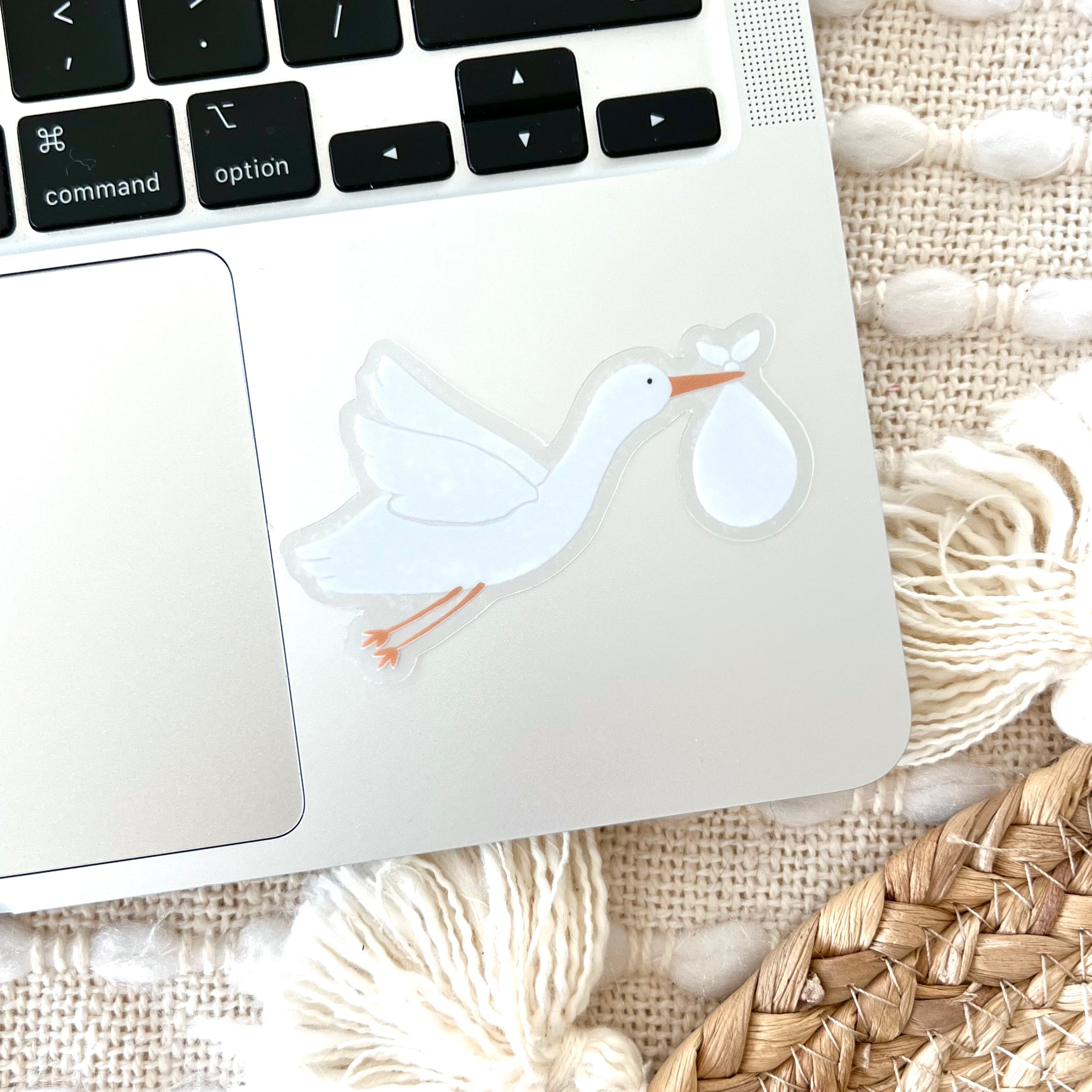 Clear Waterproof Vinyl Sticker, 3x1.85"