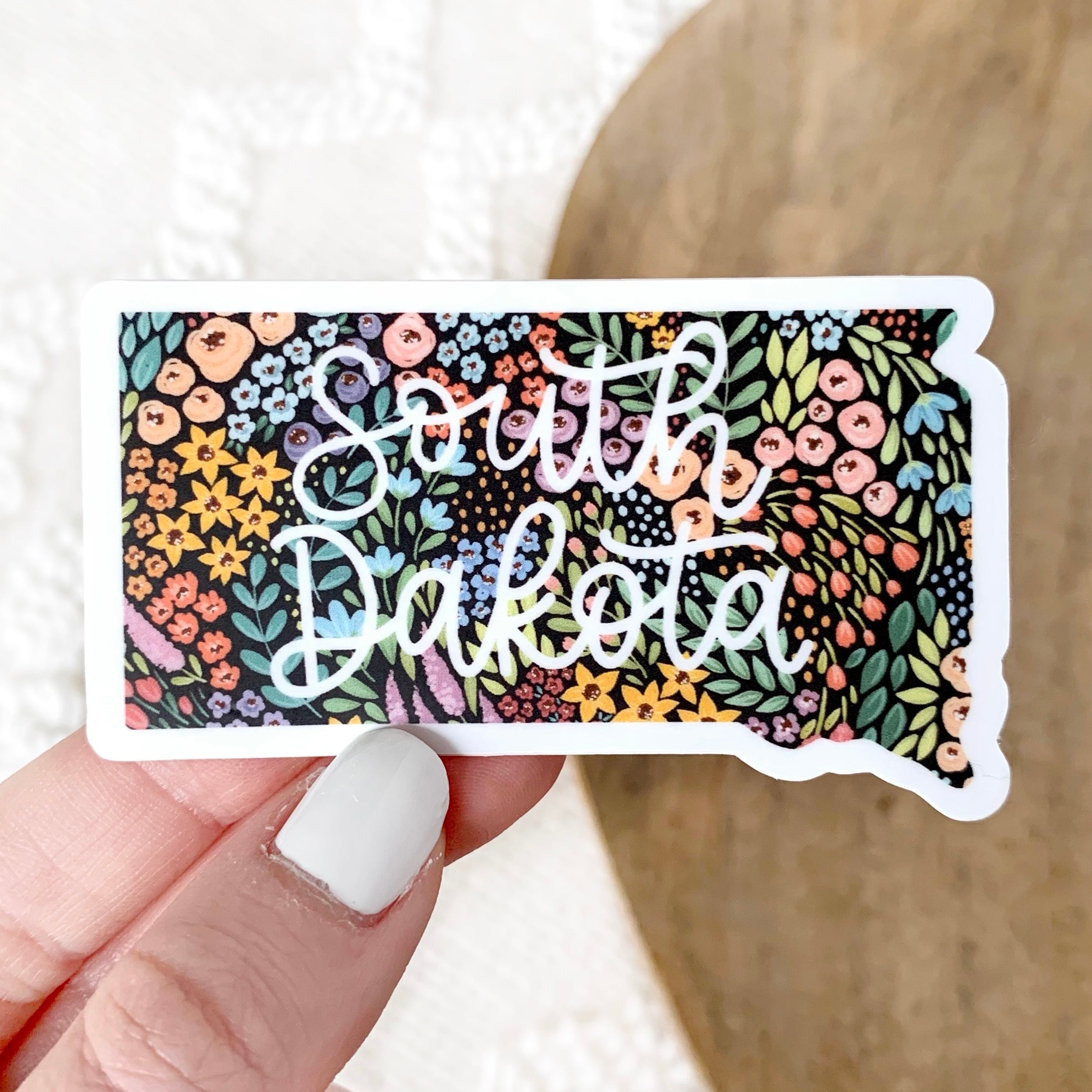 Waterproof Vinyl State Sticker, 3x1.75"