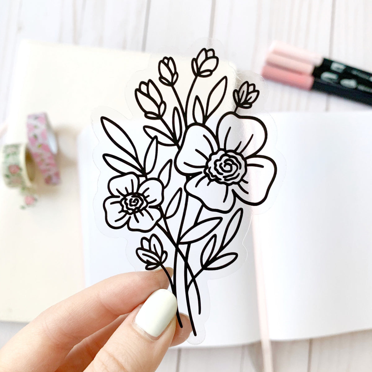Clear Waterproof Vinyl Sticker, 3.5x2.25"