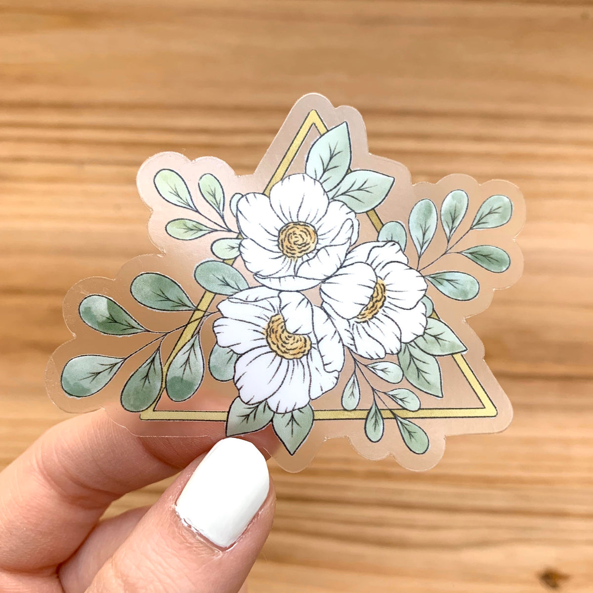 Clear Waterproof Vinyl Sticker, 3.35x2.25"