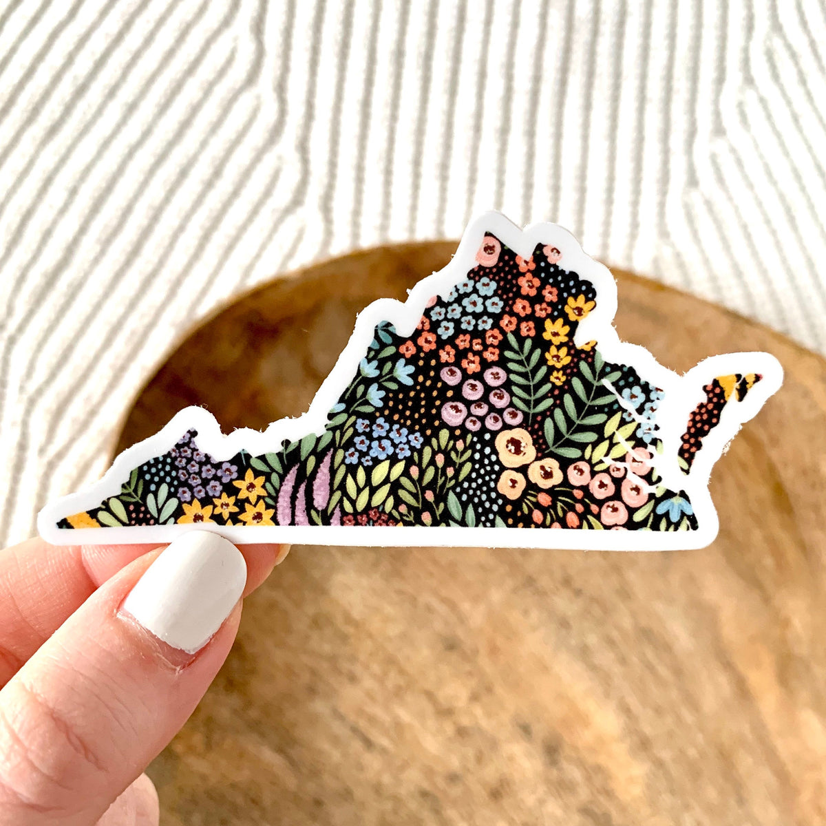 Waterproof Vinyl State Sticker, 3.5x1.5"
