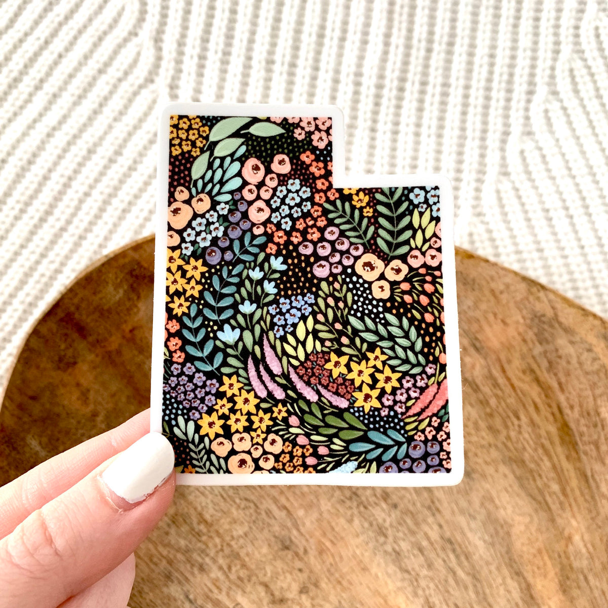 Waterproof Vinyl State Sticker, 3x2.5"