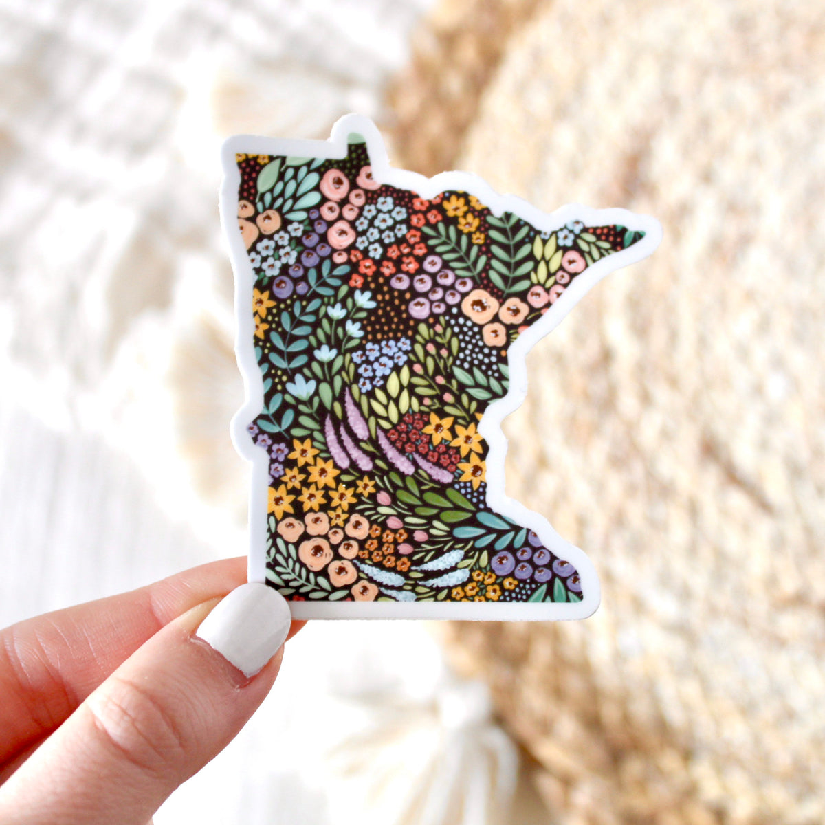 Waterproof Vinyl State Sticker, 3x2.75"