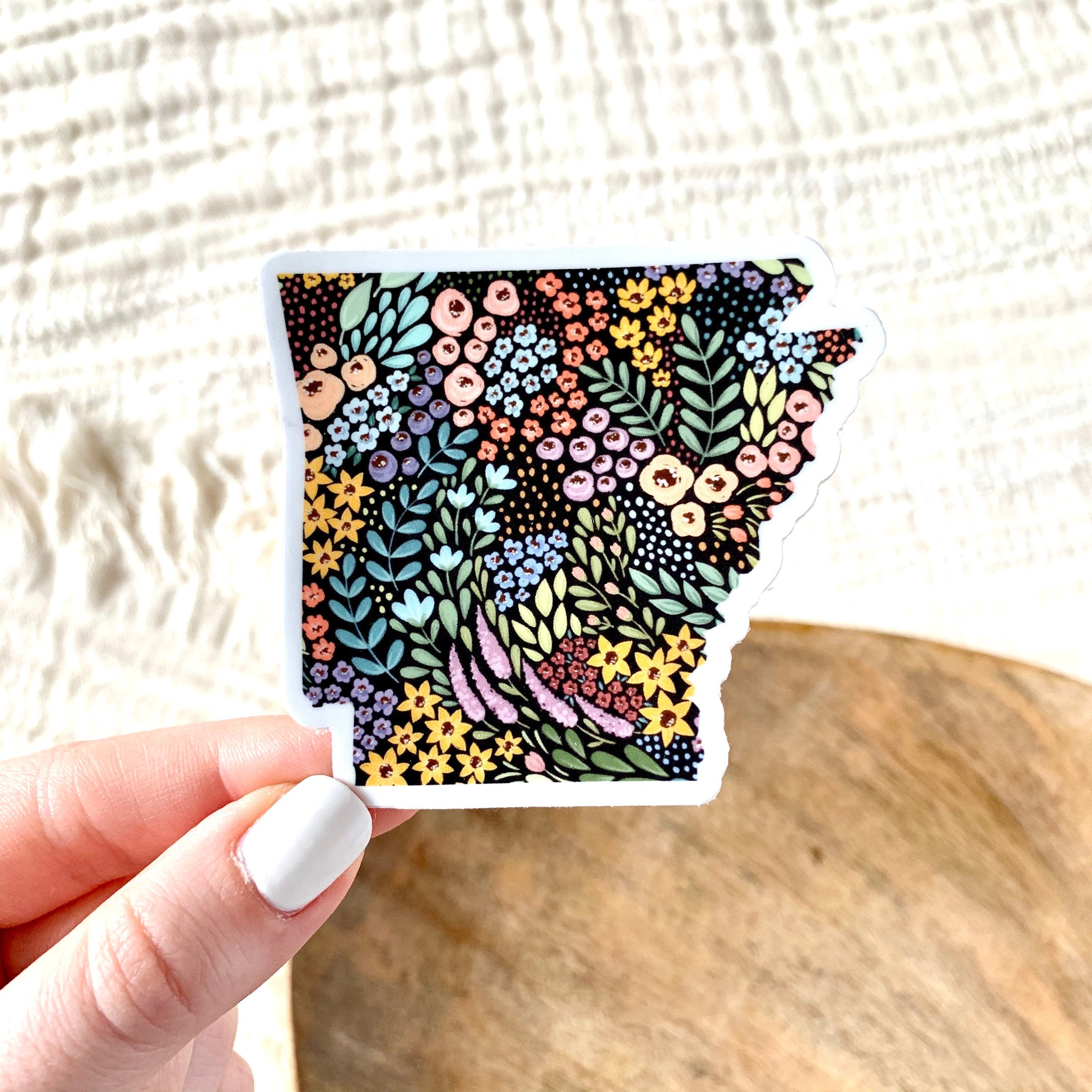 Waterproof Vinyl State Sticker, 3x2.75"