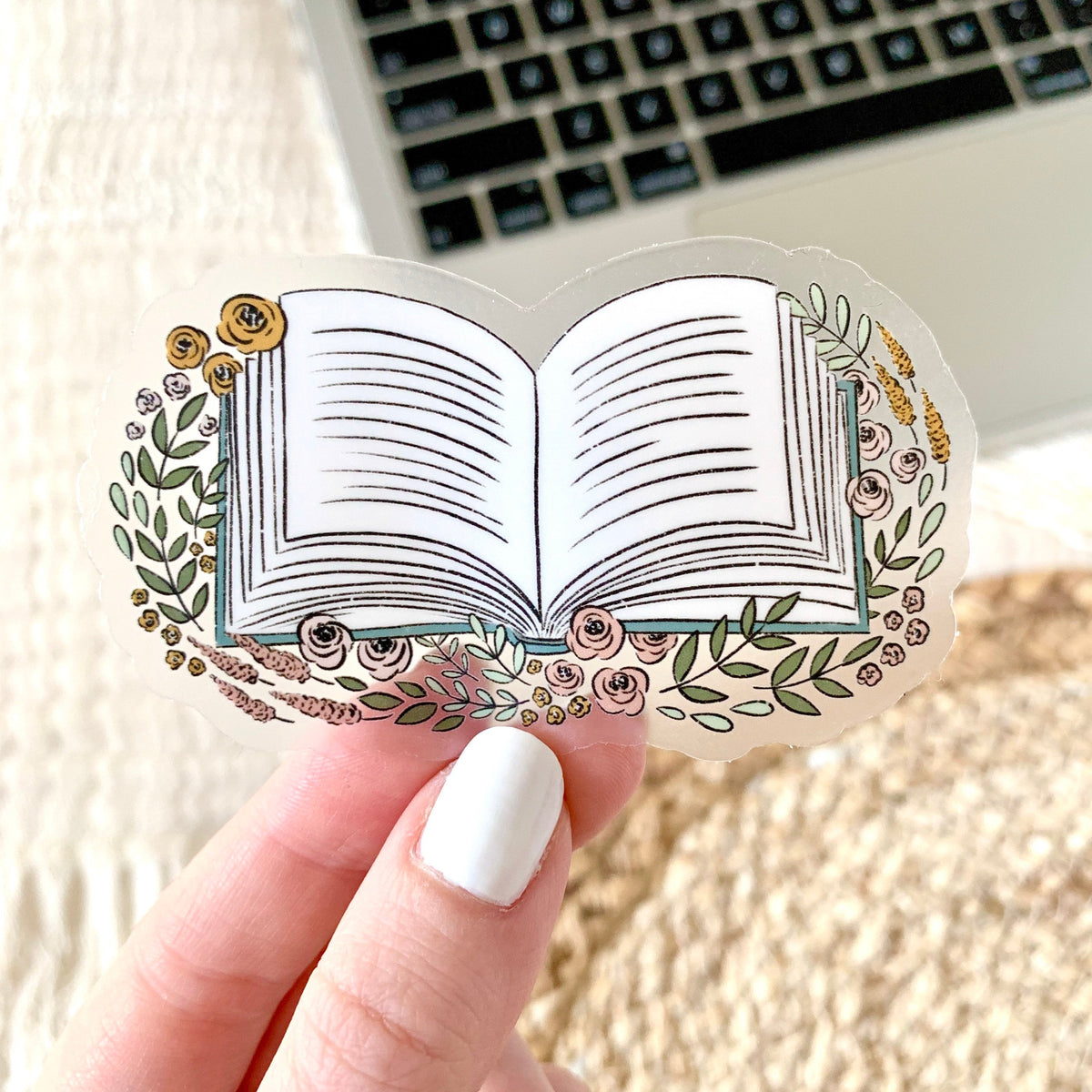 Clear Waterproof Vinyl Sticker, 3.25x2"