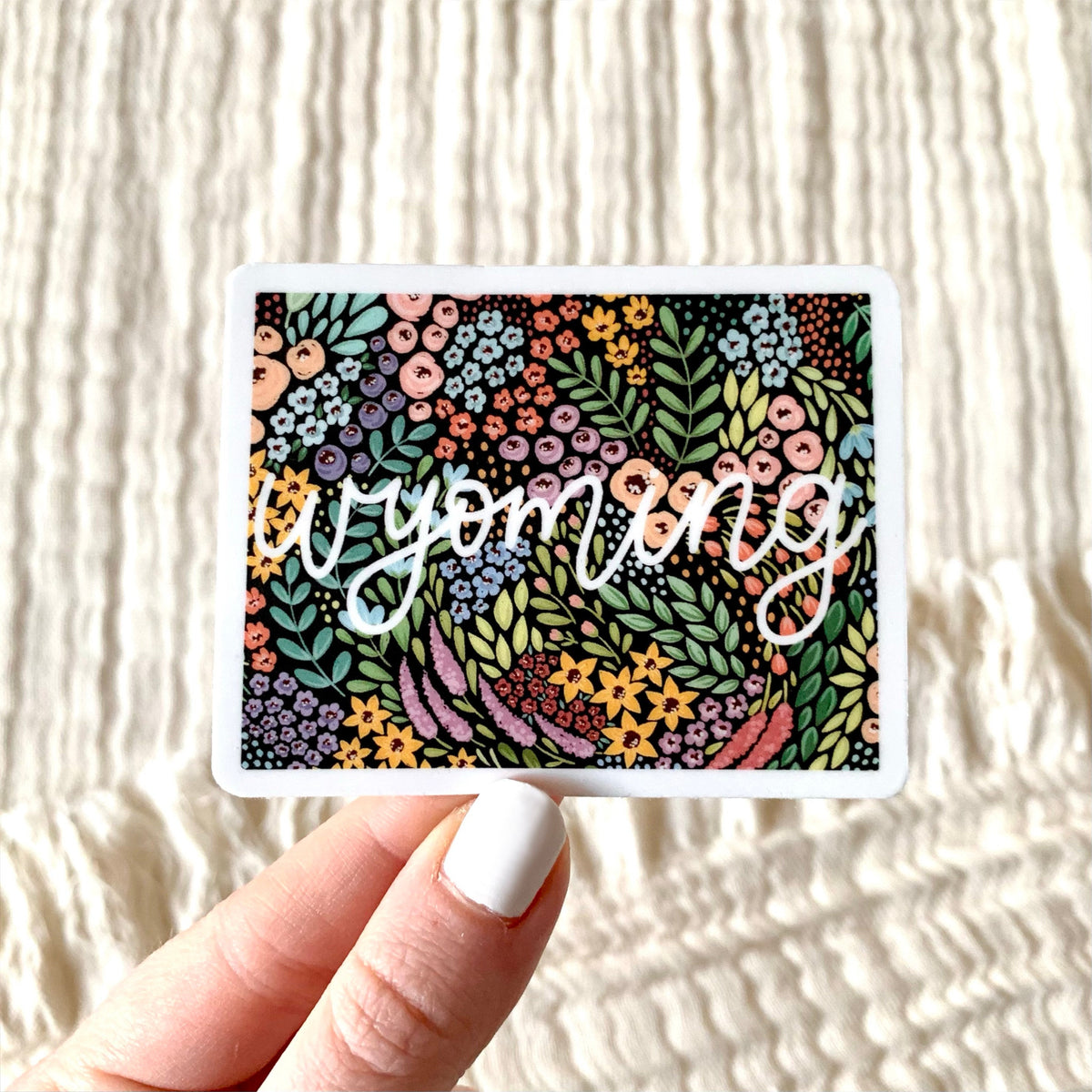 Waterproof Vinyl State Sticker, 3x2.25"