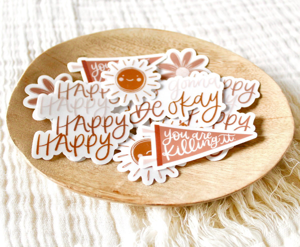 Clear Waterproof Vinyl Sticker, 1.5x1.5"