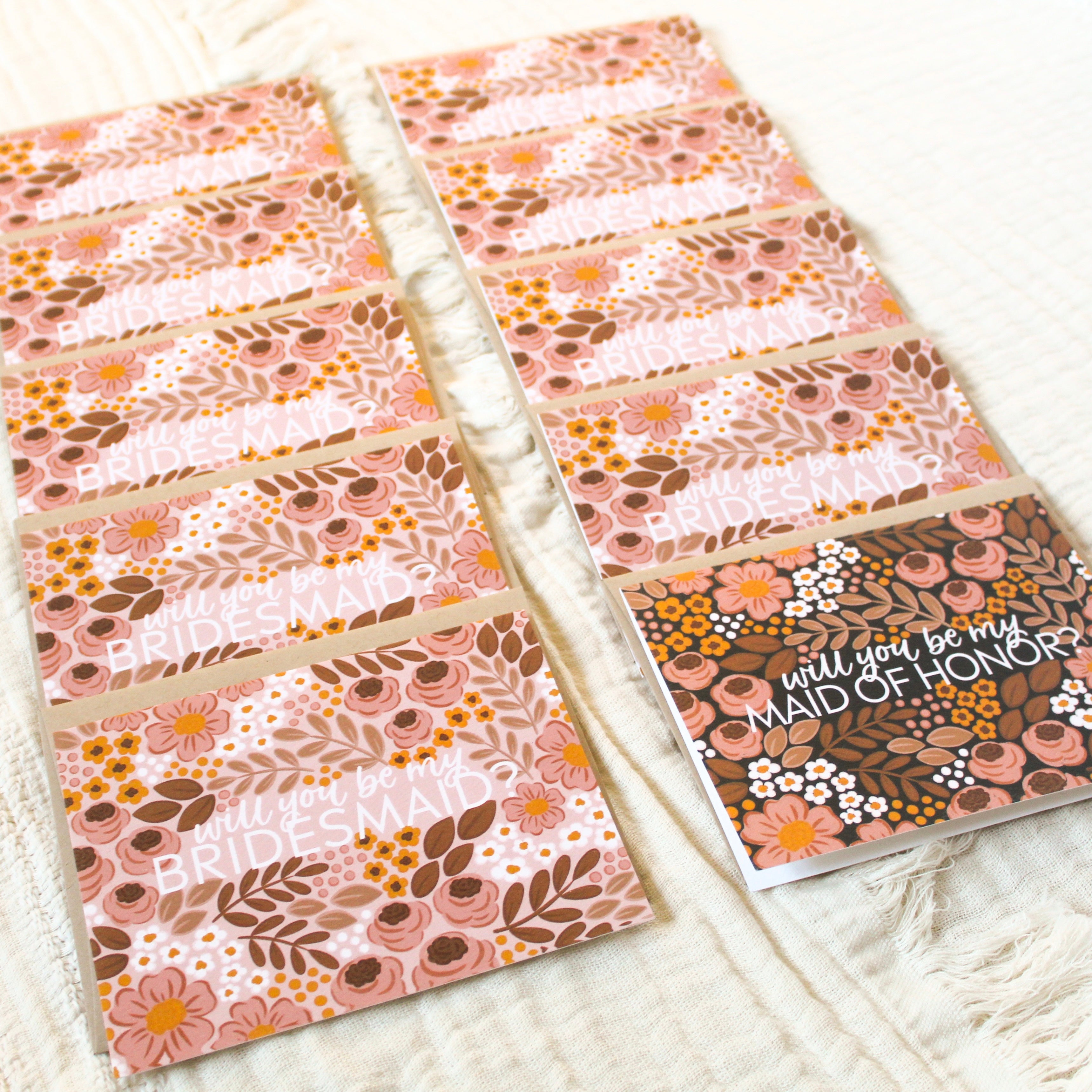 Set of 10 Bridesmaid Proposal Cards
