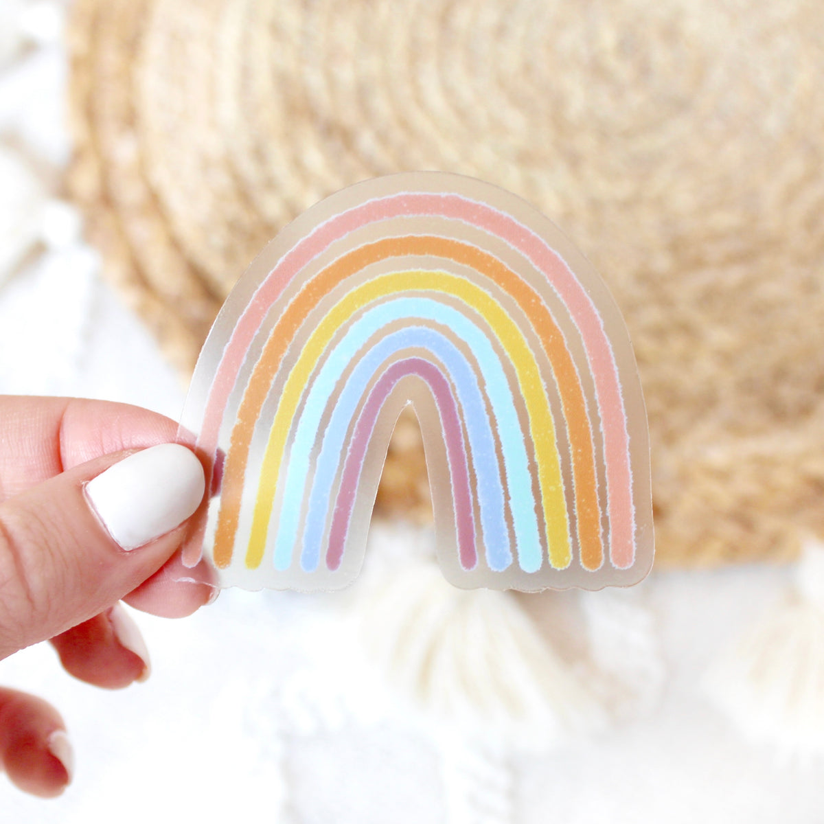 Clear Waterproof Vinyl Sticker, 2.5x2.5"