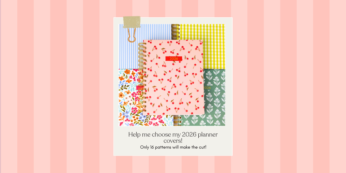 YOU PICK! Help me choose my 2026 planner covers - only 16 patterns will make the cut! #vlog