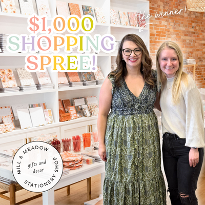 LUCKY CUSTOMER GETS $1,000 SHOPPING SPREE at my stationery store!! Come see how she spends it