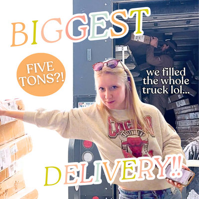 MY HEAVIEST DELIVERY EVER: watch my small business get 5 TONS of goods & see my new patterns!