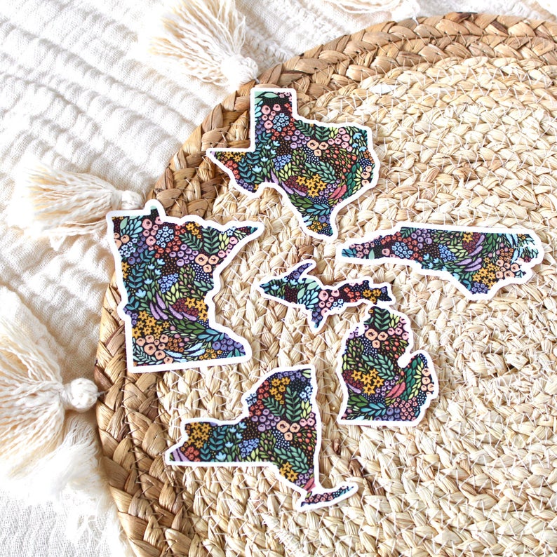 USA States Stickers – Show Your State Pride in Style – Elyse Breanne Design