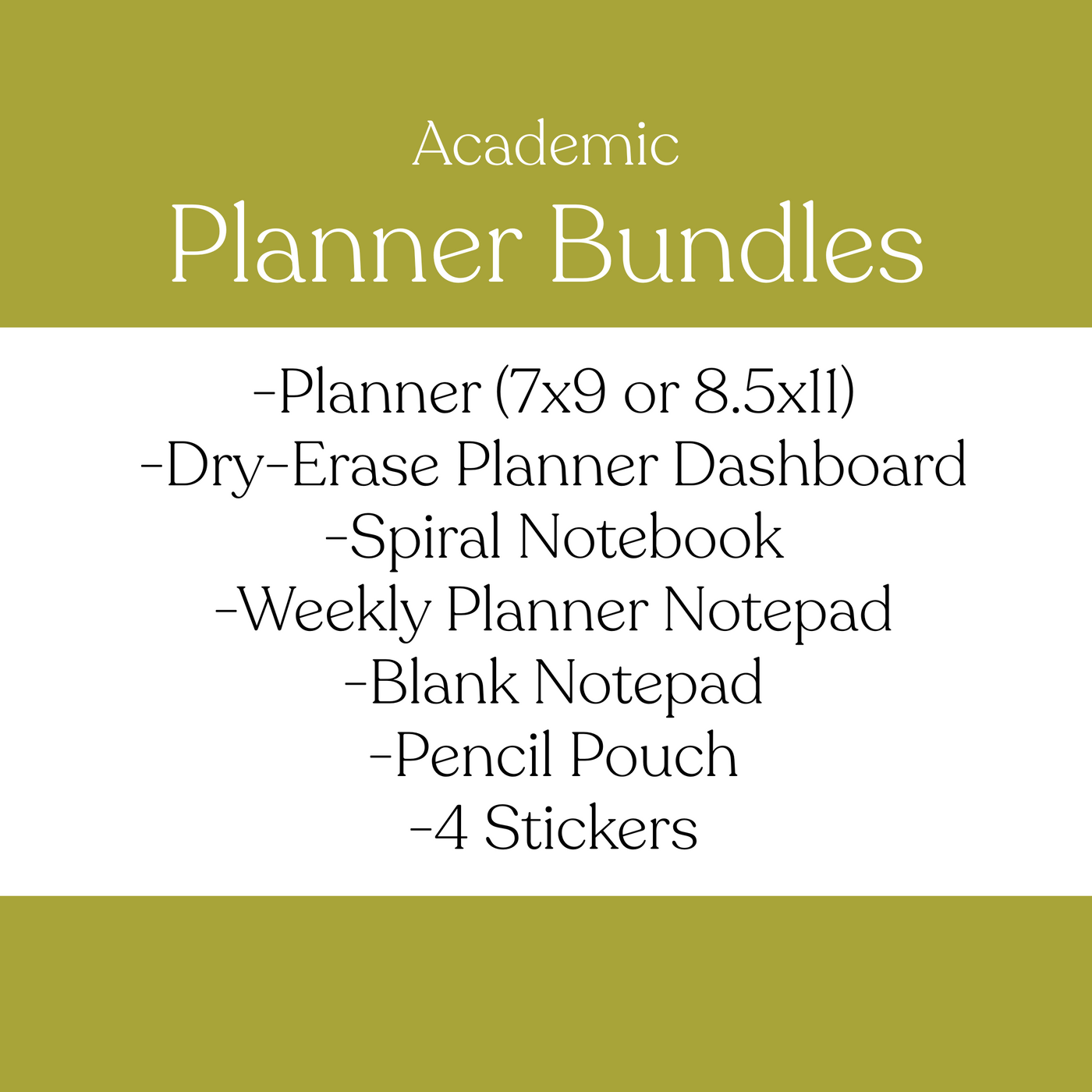 2025-2026 Academic Planner Bundle