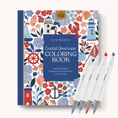 Coastal Americana Coloring Book PREORDER SHIPS EARLY JULY