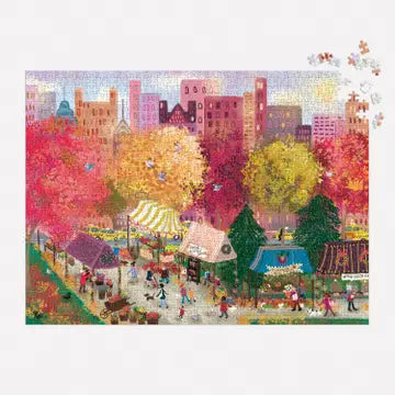 Autumn At the City Market 1000 Piece Puzzle