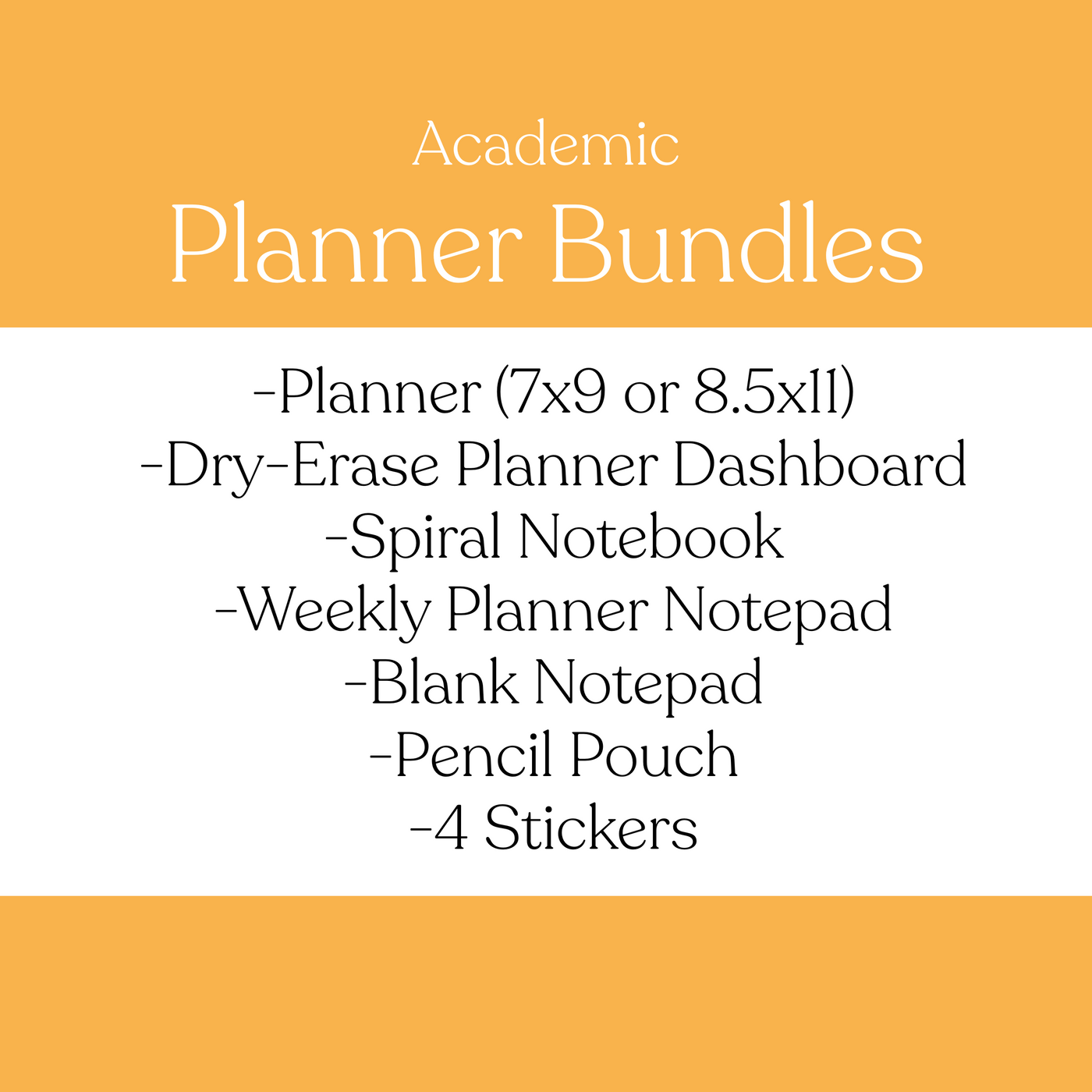 2025-2026 Academic Planner Bundle