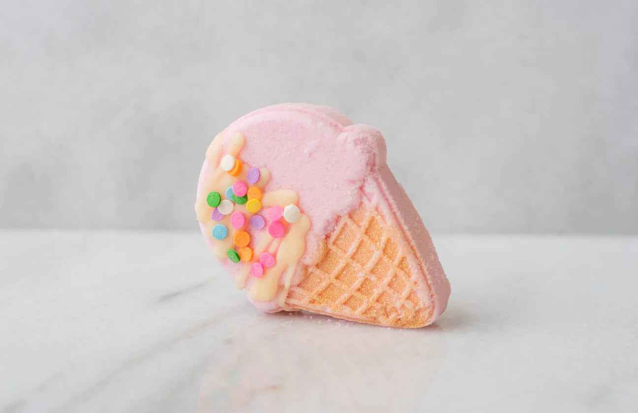 Pink Ice Cream Cone Bath Bomb