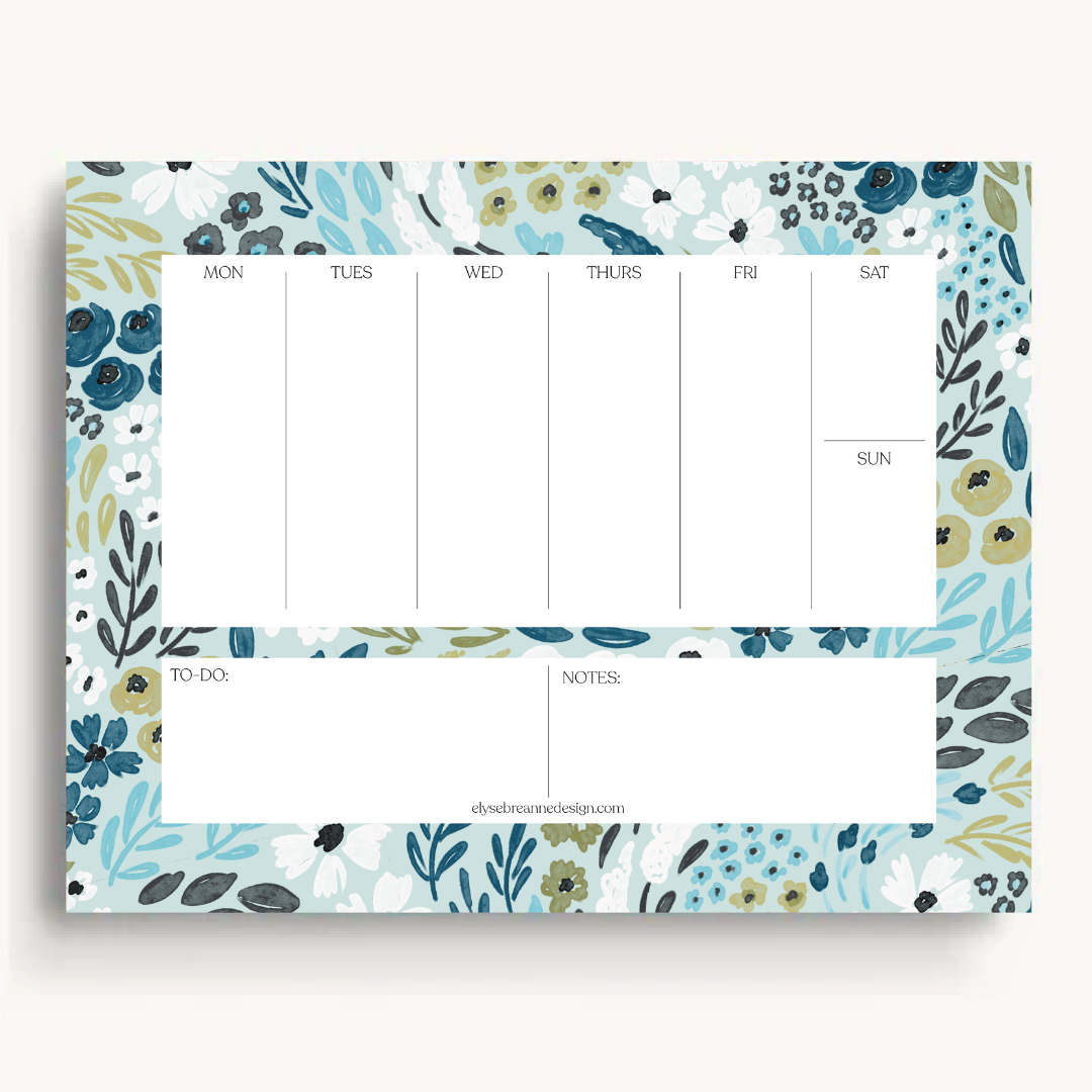 Weekly Planner Notepad, 8.5x11"