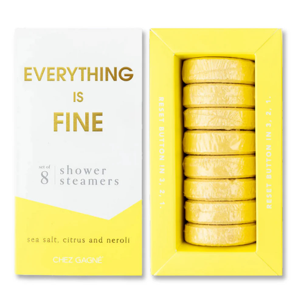 Everything is Fine Set of 8 Shower Steamers - Sea Salt + Citrus + Neroli