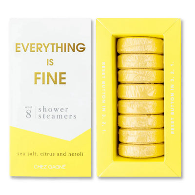 Everything is Fine Set of 8 Shower Steamers - Sea Salt + Citrus + Neroli