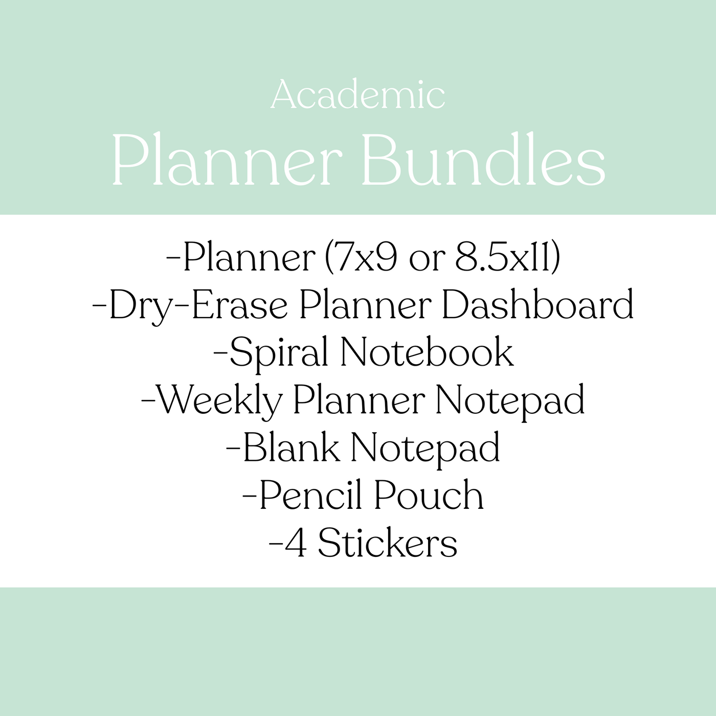 2025-2026 Academic Planner Bundle