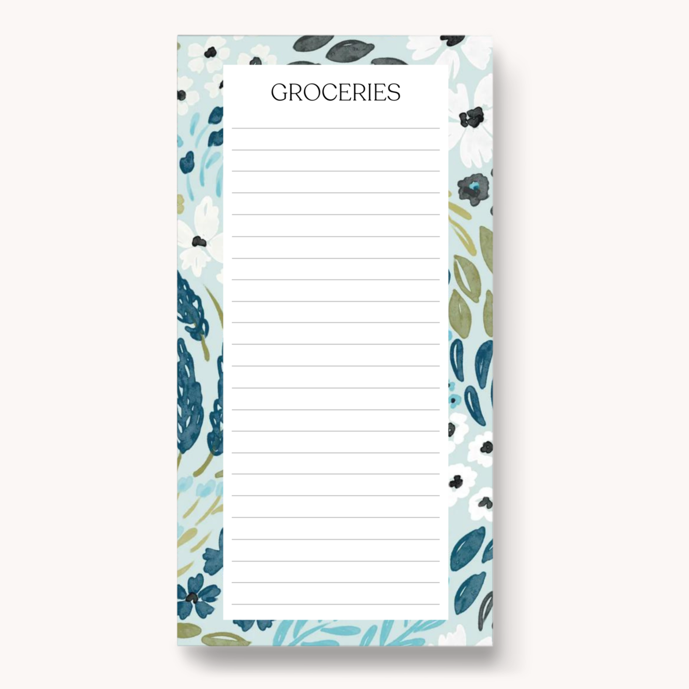 Magnetic Grocery List Notepad, 8x4"