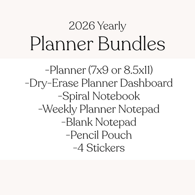 2026 Yearly Planner Bundle