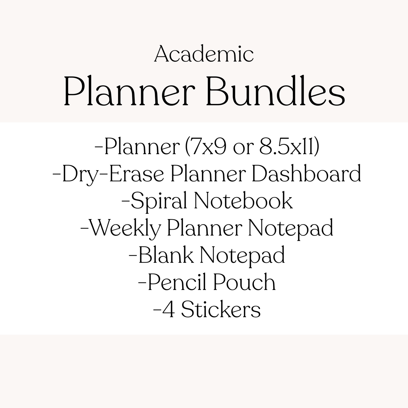 2025-2026 Academic Planner Bundle
