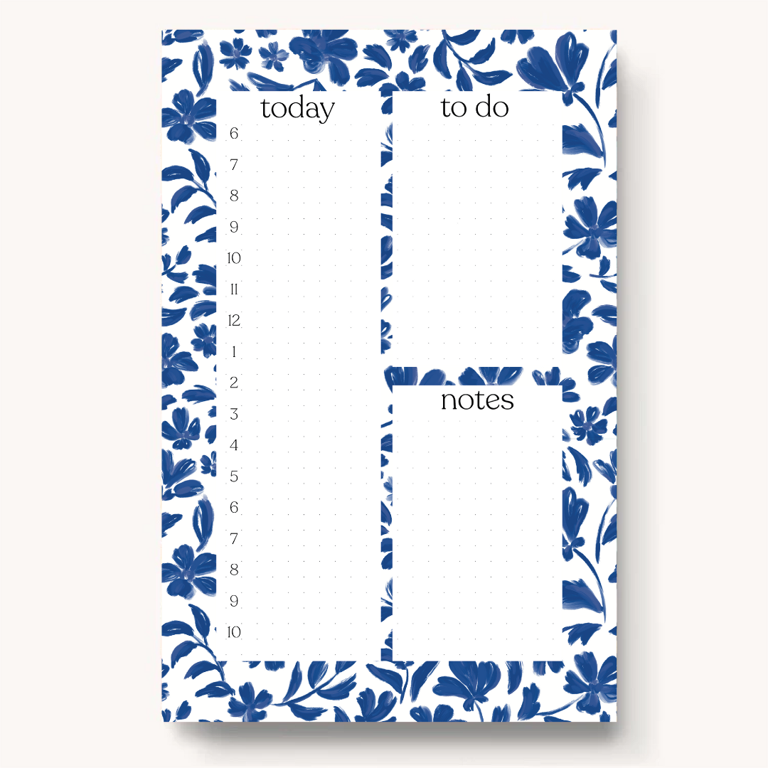 Hourly Daily Planner Notepad, 8.5x5.5"