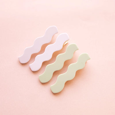 Wavy Hair Clips - Mist