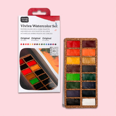 Viviva Original Pans Set - 16 Watercolors