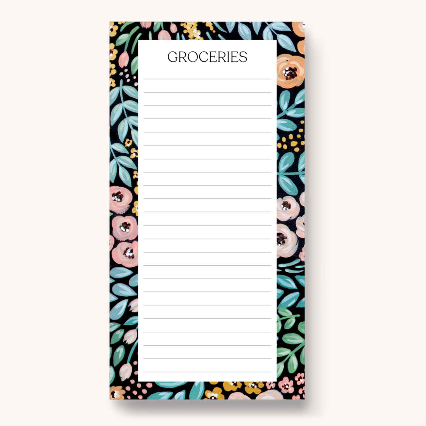 Magnetic Grocery List Notepad, 8x4"