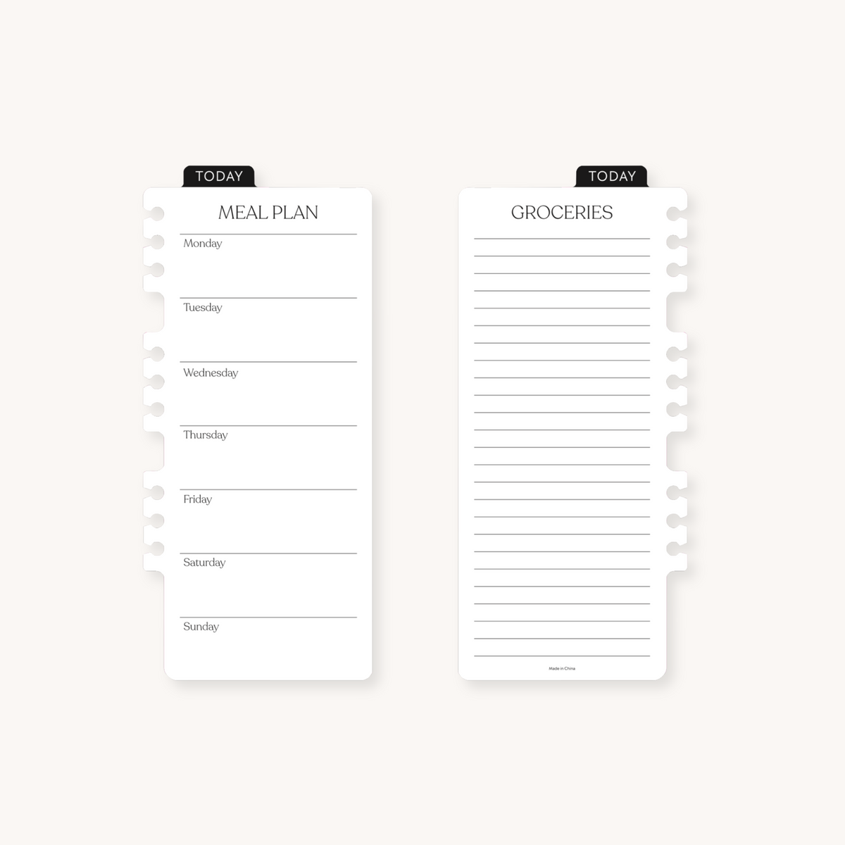 Dry Erase Meal Planner Dashboard