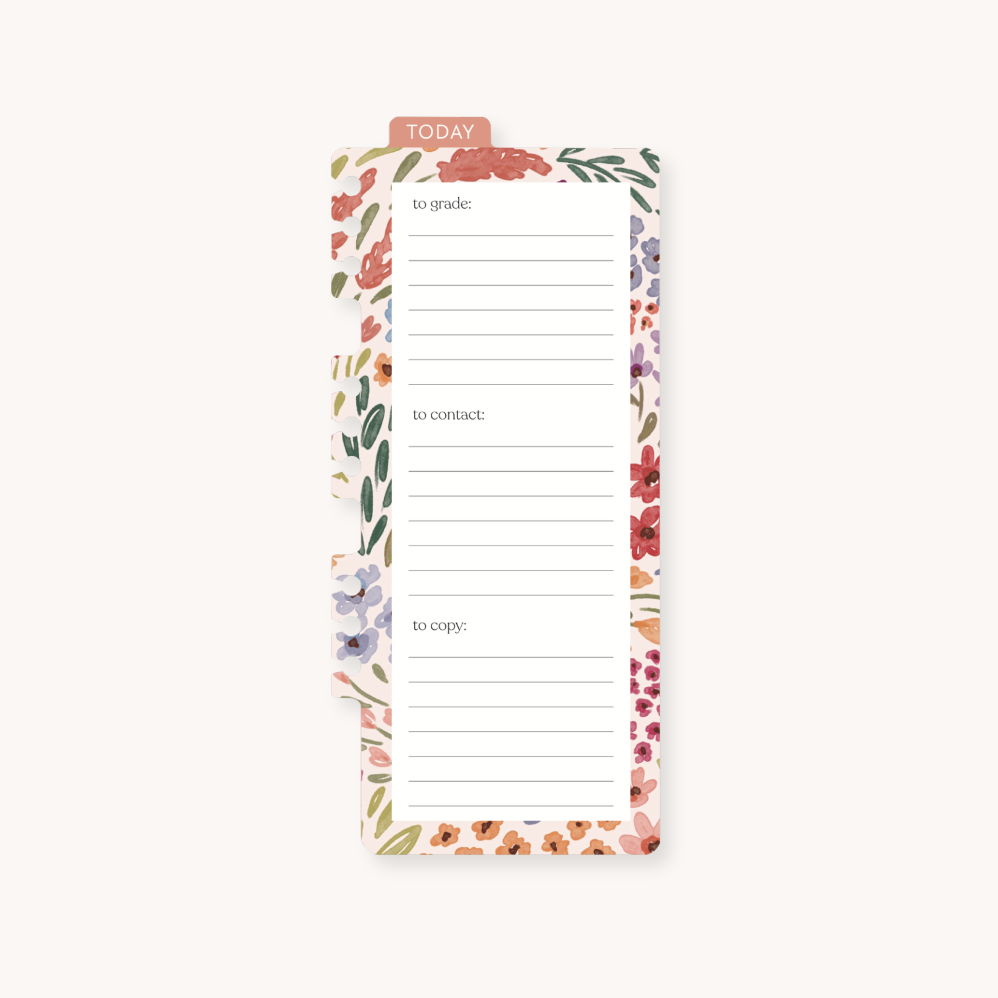 Dry Erase Teacher Planner Dashboard