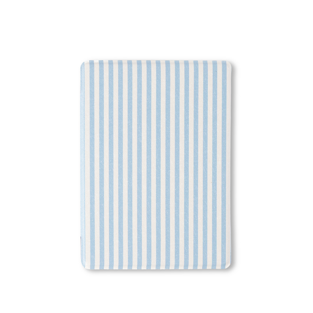 Blue Stripes Clear Back Kindle Case – Elegant & Practical – Elyse