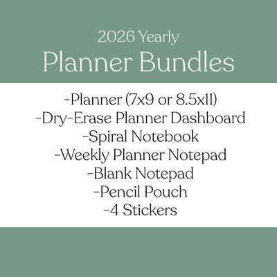 2026 Yearly Planner Bundle