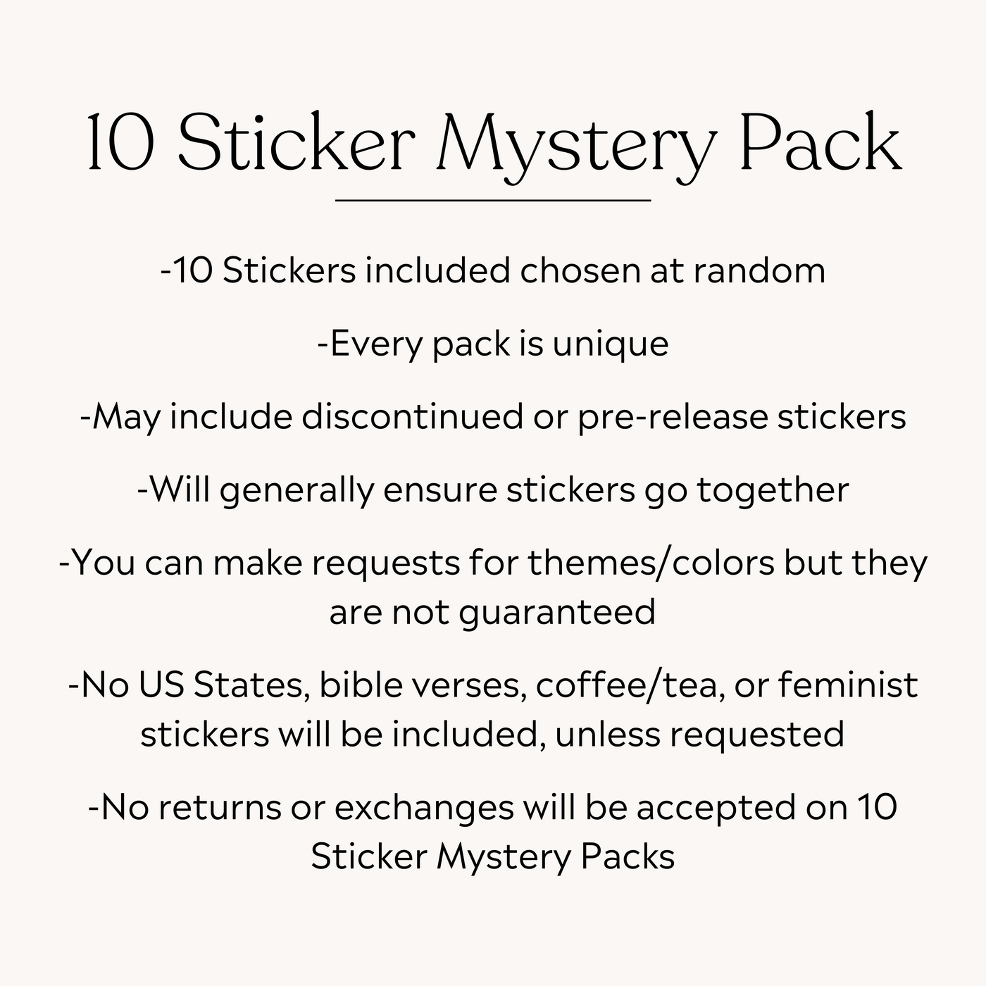 10 Sticker Pack