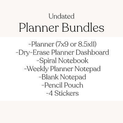Undated Planner Bundle