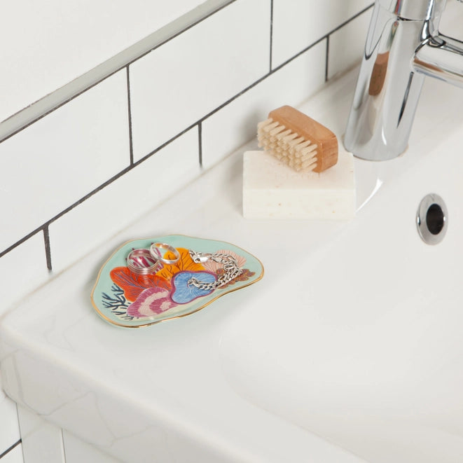 Neptune Shaped Ceramic Trinket Tray