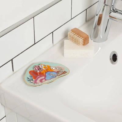 Neptune Shaped Ceramic Trinket Tray