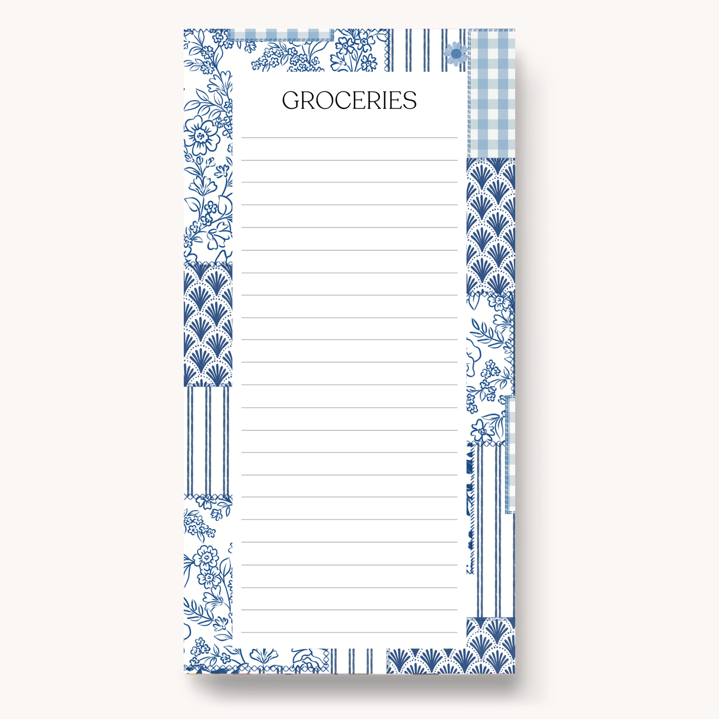 Magnetic Grocery List Notepad, 8x4"